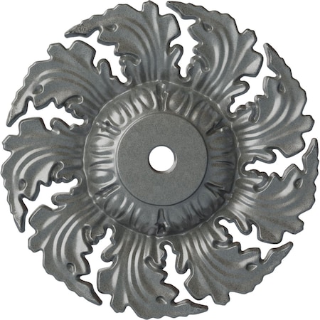 Needham Ceiling Medallion (Fits Canopies Up To 4 1/4), Hand-Painted Platinum, 14 5/8OD X 2 1/4P